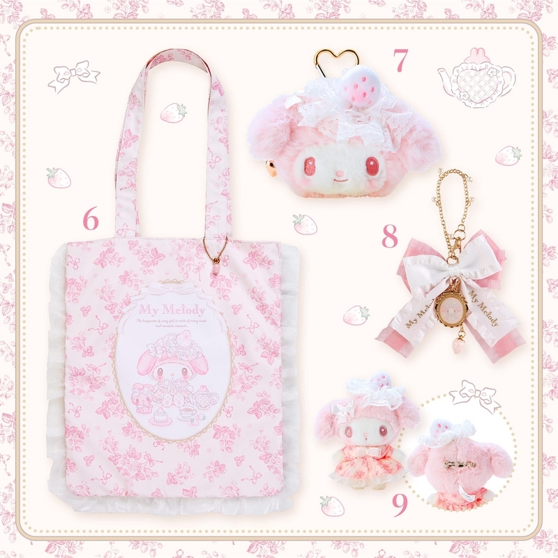 マスコットブローチ（白いちごのティータイム） マイメロディ 白いちご