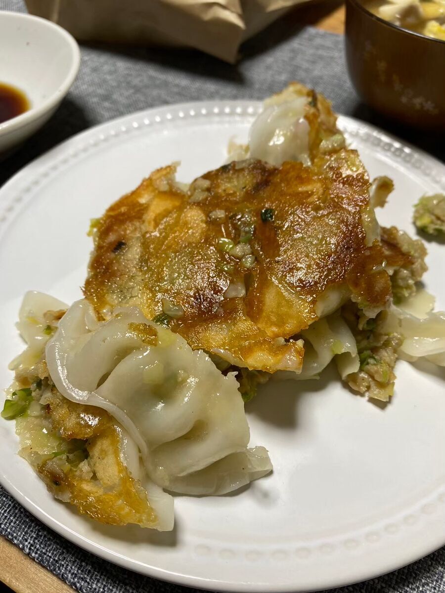失敗した餃子