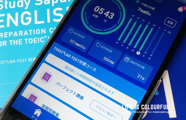 TOEICパーソナルコーチプランの学習管理画面