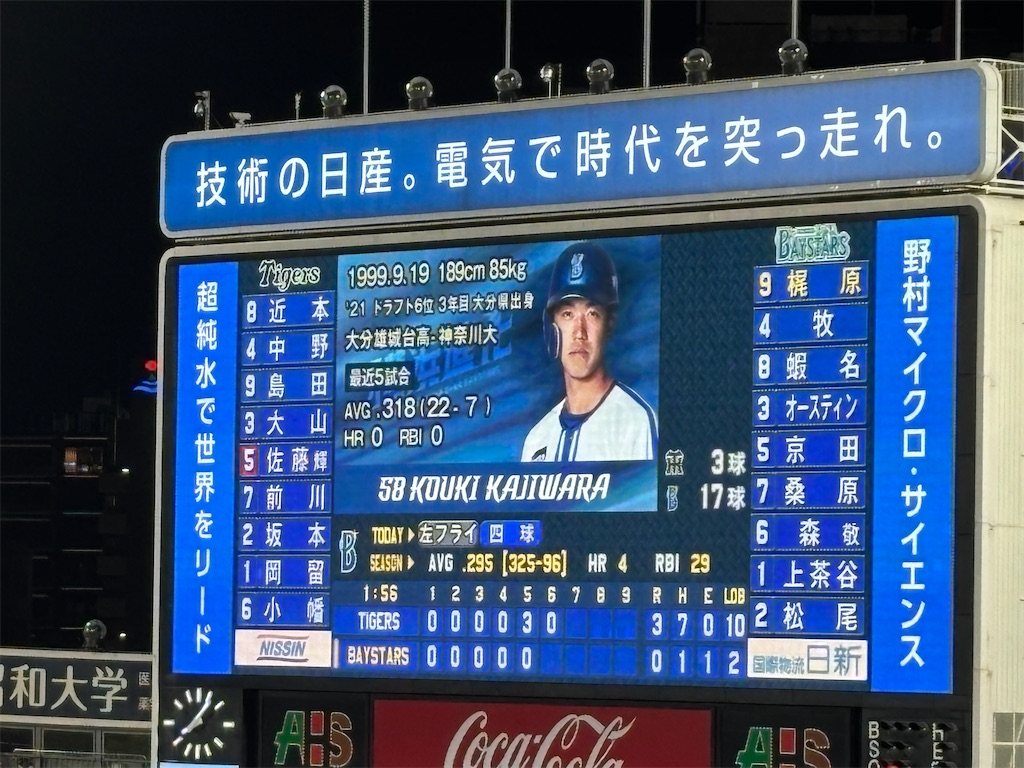 ○1ー3阪神タイガース ＠横浜スタジアム 内野指定席C 2024.10.3 