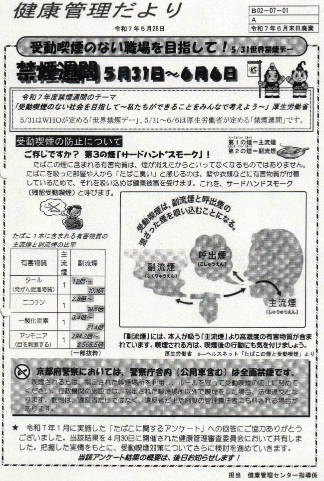 京都府警】喫煙後エレベーター利用自粛を呼びかけも、来庁者から苦情