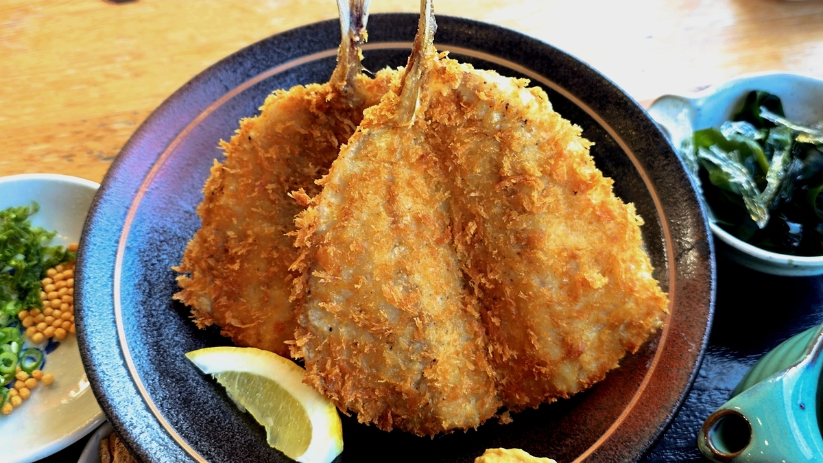 堂ヶ島食堂　アジフライ