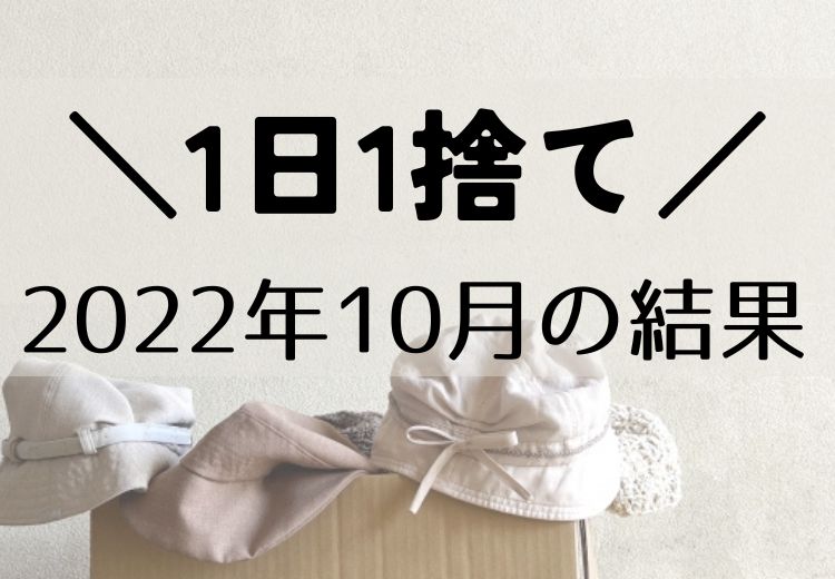 1日1捨てー2022年10月の結果発表