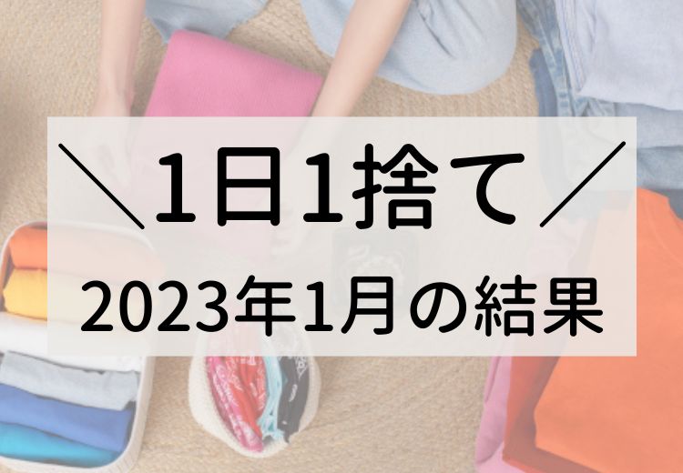 1日1捨てー2023年1月の結果発表