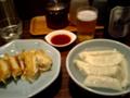 [食事]宇都宮みんみんパセオ店にて。ヤキ+スイ+ビール中びん。(20070407)