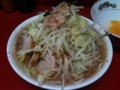 [ラーメン二郎]ラーメン二郎湘南藤沢店にて。大豚入り+生卵。(20110618)