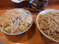 [ラーメン二郎]ラーメン二郎八王子野猿街道店2にて。大つけ麺+きまぐれたまご+ビール