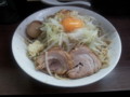 [ラーメン二郎]ラーメン二郎横浜関内店にて。大ラーメン+汁なし+味つけ玉子。(20110718)