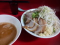 [ラーメン二郎]ラーメン二郎湘南藤沢店にて。大豚入り+つけ麺。(20110820)