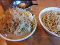 [ラーメン二郎]ラーメン二郎八王子野猿街道店2にて。大つけ麺+BB+なみのりつけ麺+きま