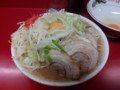 [ラーメン二郎]ラーメン二郎湘南藤沢店にて。大豚入り+生卵+紅生姜。(20110923)