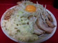 [ラーメン二郎]ラーメン二郎湘南藤沢店にて。大豚入り+汁なし+粉チーズ。(20120218)