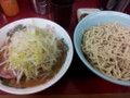 [ラーメン二郎]ラーメン二郎相模大野店にて。大ラーメン+つけ麺+ミックス節プラス。(