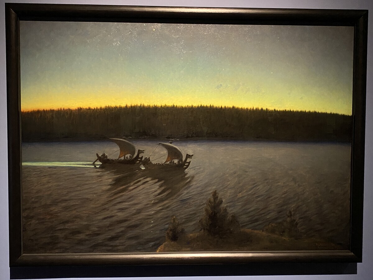 値下げ！【新品】絵画 北欧の抽象的な光の豪華な装飾画F2 スウェーデン絵画 北欧の光、日常のかがやき」展：北欧らしい風景に