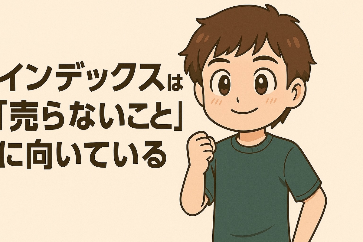 インデックスは「売らないこと」に向いている