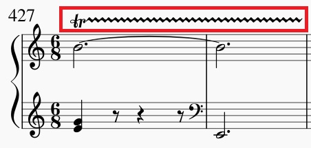 複数音符にわたるトリルの波線 点字楽譜はじめました 複数音符にわたるトリルの波線 点字楽譜はじめました