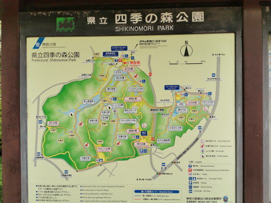 神奈川県立 四季の森公園 園内マップ