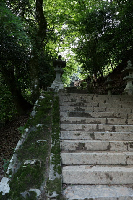 智頭町の諏訪神社　さらに上ると拝殿があります