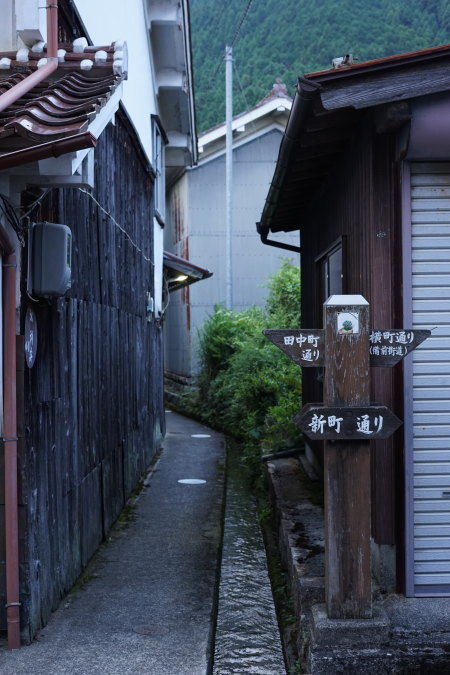 智頭町の側溝で路につながる