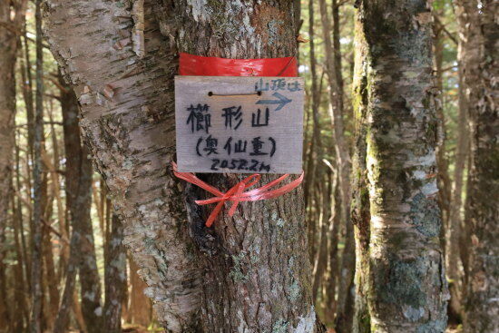 「奥仙重」の山頂