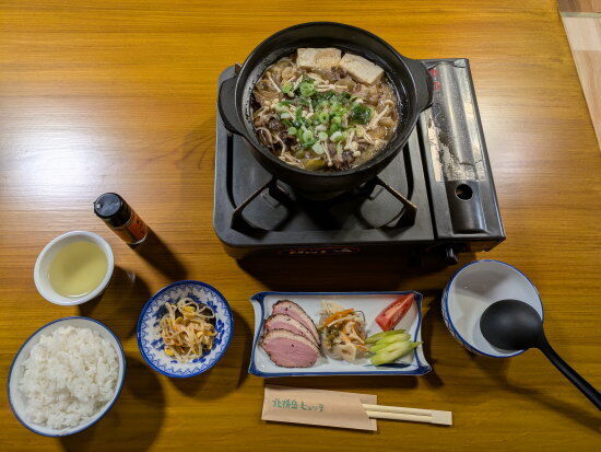 ジビエのすき焼き風鍋でした