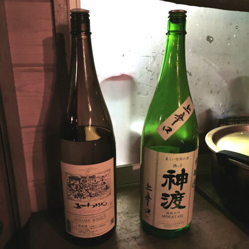 日本酒とワインのサービス