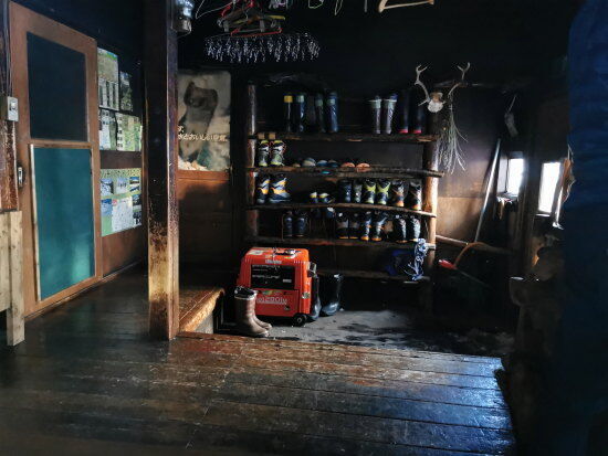 山小屋感たっぷり