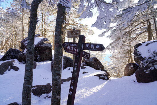 中山峠　右が天狗岳