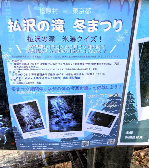 「払沢の滝冬まつり」