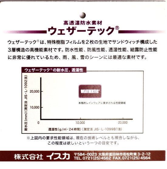 『イスカ ウェザーテック オーバーグローブ』のウェザーテック