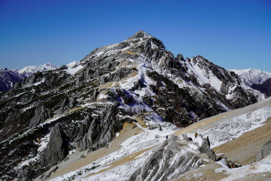 燕岳　雪はそれほど着いていませんでした