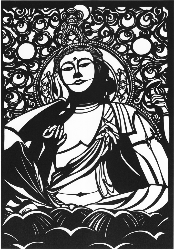 切り絵 de 仏像ー2017新春ー - のんびり生きよう