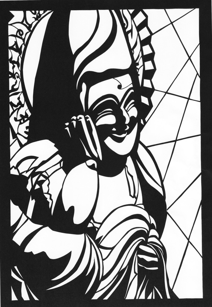 切り絵 de 仏像ー2017新春2－ - のんびり生きよう