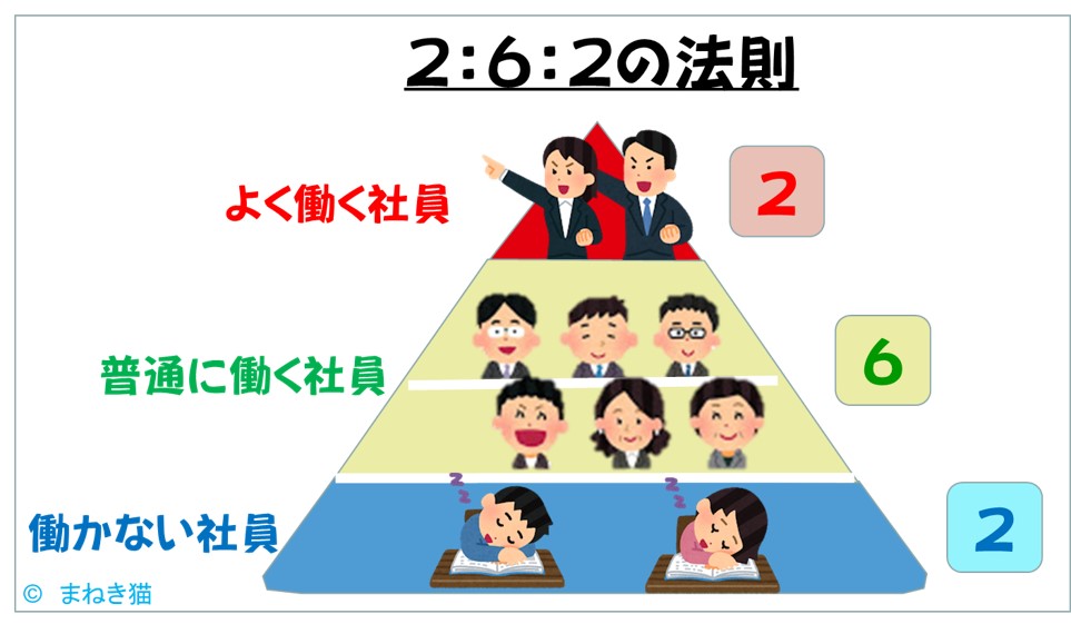 パレートの法則の応用に２６２の法則がある