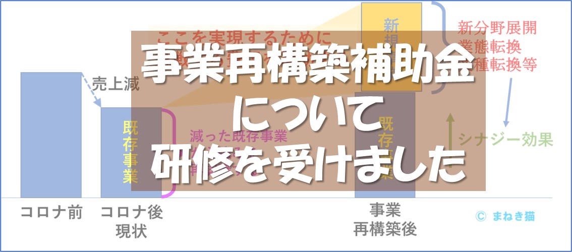 事業再構築補助金の研修を受けました