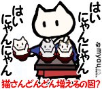 ペット去勢・避妊の日World Spay Day　猫さんどんどん増えるの図