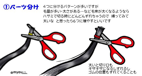 ヘアドネーション01何故31cmなのか06セルフカット手順1
