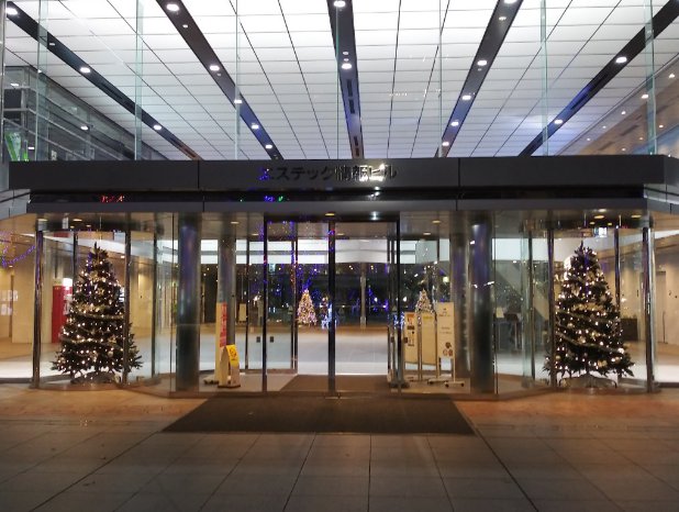 新宿クリスマスイルミネーション2022-17 エステック情報ビル01ツリー