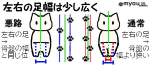 202301アイスバーン 左右の足幅は少し広く