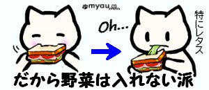 ETM039サンドウィッチ10だから野菜はサンドイッチに入れない