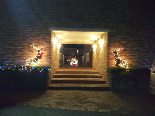建物の外からクリスマスツリーを見る2023平瀬川沿いマンション01_500x