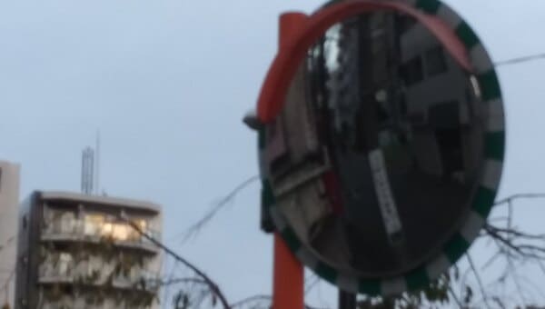 二ヶ領用水D曙橋カーブミラー(#13実写OP)天体戦士サンレッド聖地写真