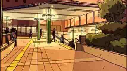 キラリデッキ　東急線溝の口方面への階段の手前(#26#52)#52　天体戦士サンレッド聖地m