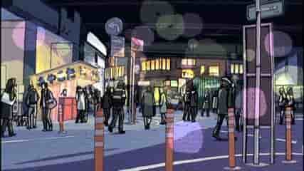 東急線溝の口駅南口改札下　天体戦士サンレッド聖地m