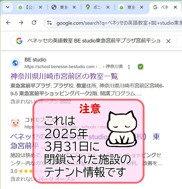 ねこいり住所表記宮崎6-9-5_bestudio公式google検索結果