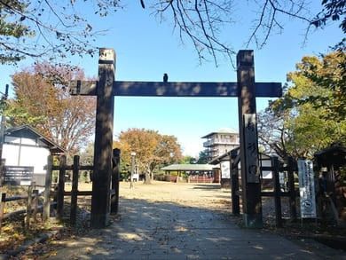 生田緑地紅葉　桝形山城門