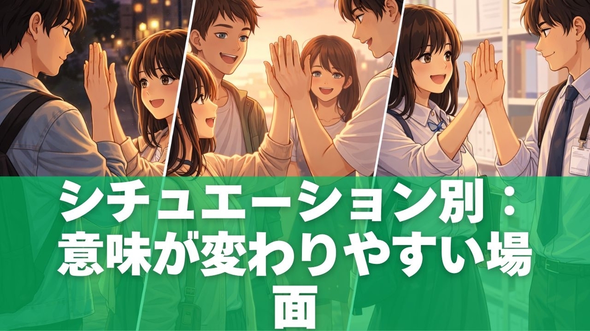 シチュエーション別:意味が変わりやすい場面