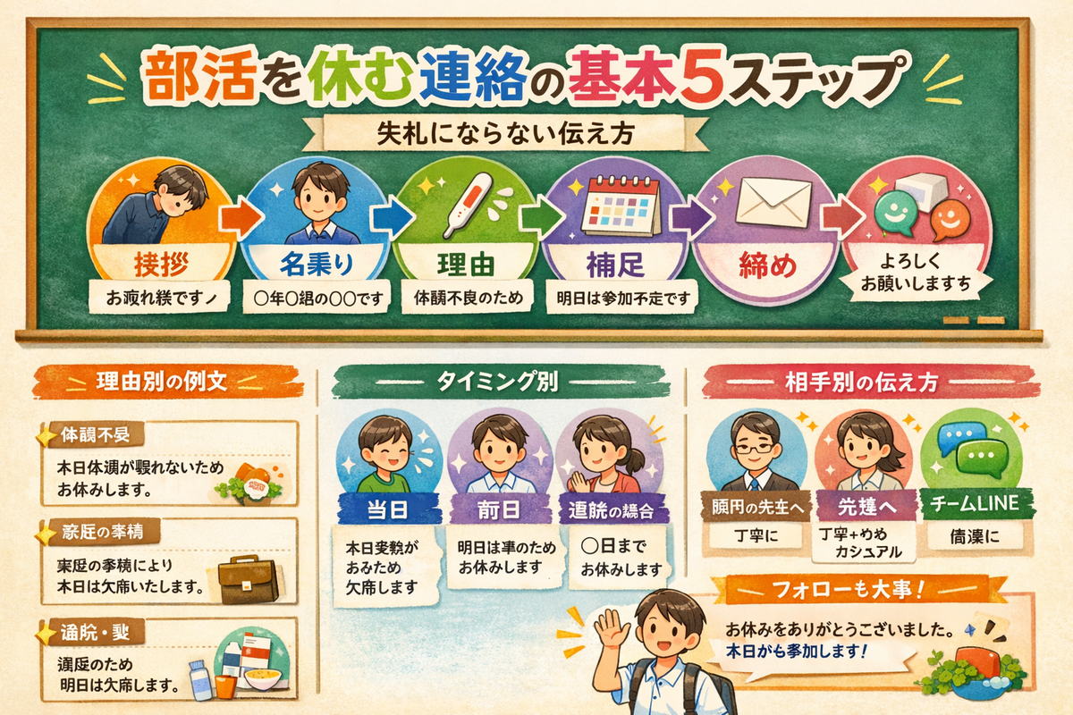 部活 休む 理由
