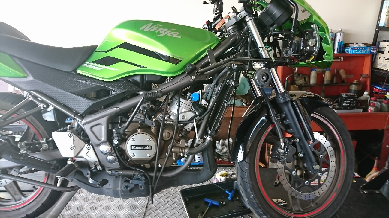 NINJA150RR カウル剥がし中 - 2スト忍者-NINJA150RRの日記