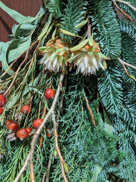 スワッグ作り　なっちゃんのにこにこブログ
